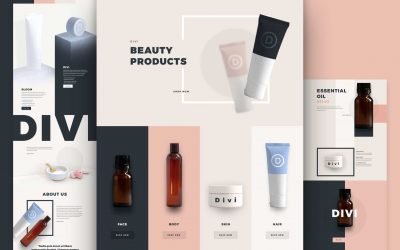 Beauty Products Layout Pack